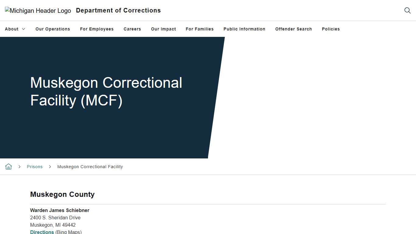 Muskegon Correctional Facility (MCF)