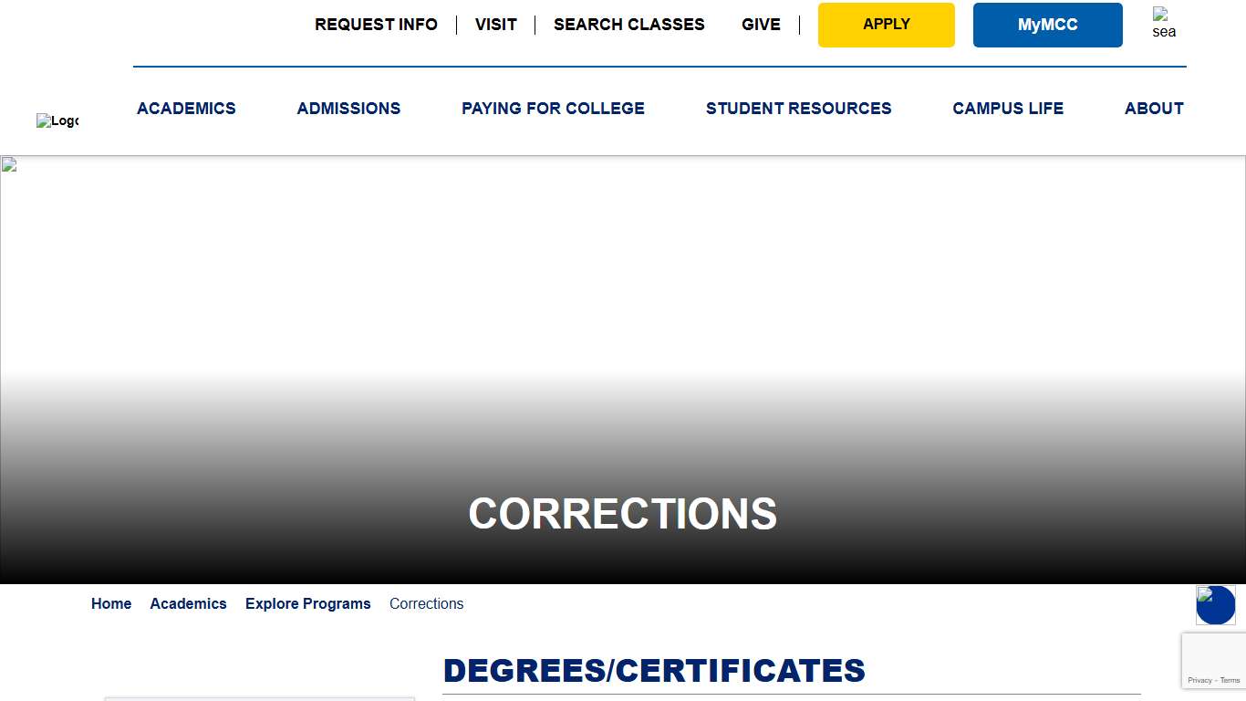 Corrections - Muskegon Community CollegeMuskegon Community College